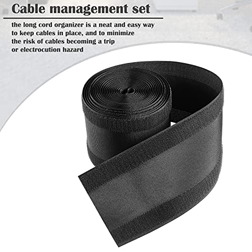 Syhood Cord Cover Floor Cable Protector Carpet Wire Cover Floor Cable Management for Office Carpet Organized and Protect(4 Inch X 30 Feet,Black) - color: Black, size: 4 Inch X 30 Feet
