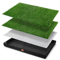 LOOBANI Dog Grass Pad with Tray, Lightweight Oxford Cloth Tray for Potty Training, 21.6 * 33.4 in