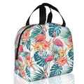 Pink Flamingo Palm Leaves Hibiscus Flower, Tropical Flowers Insulated Lunch Bag Reusable Lunch Box Women Men,Cooler Thermal Meal Tote for Kids School Student Picnic Office Work - color: Pink Flamingo Palm Leaves Hibiscus Flower, Tropical Flowers