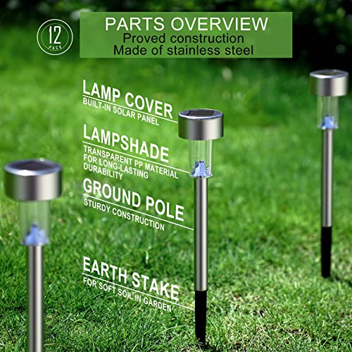 Dream Master Solar Lights Outdoor Waterproof, Stainless Steel LED Landscape Lighting, Solar Garden Lights, Outdoor Decorations for Yard, Pathway, Walkway, Patio, Lawn - 16 Pack (Warm White) - color: Warm White, size: 16 Pack