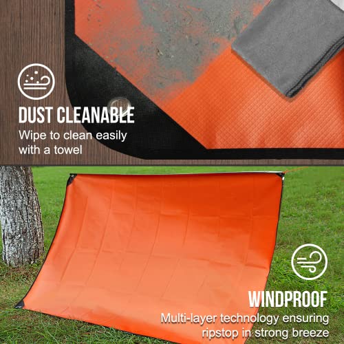 LYN Heavy Duty Emergency Blanket Survival Gear Waterproof Insulated Blanket Emergency Tarp for Camping, Hiking, Bushcraft - color: Orange