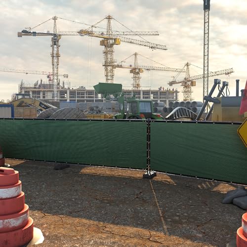 ColourTree Customized Size 6' x 4' Green Fence Screen Privacy Screen - Commercial Grade 170 GSM - Heavy Duty - 3 Years Warranty - Cable Zip Ties Included - color: Green 2nd Generation, size: 6' x 4' Custom Made Size