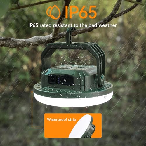 VAVOFO 2Pcs 10,000mAh 4000LM LED Camping Lantern Rechargeable, 3 Lighting Modes, Portable Tent Light with Magnet, IP65 Waterproof Hanging Light for Emergencies, Power Outages ,Hurricane（2Pcs） - size: 42W(2Pcs)