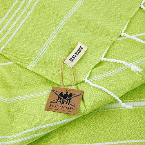 100% Organic Turkish Cotton Beach and Bath Towel, Peshtemal Towel Blanket, Quick Dry Sand Free, Oversized Light Compact, Diamond Weave, Prewashed, 71 x 39 Inches (Light Green) - color: Light Green