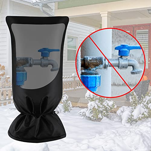 Large Faucet Cover, Outdoor Winter Faucet Protector, Spigot Cover Water Spigot Socks for Freeze Protection, 23.6'H x 11.8'W, Thickened Waterproof Insulation for Outdoor Garden Hose Tap(1 Piece)