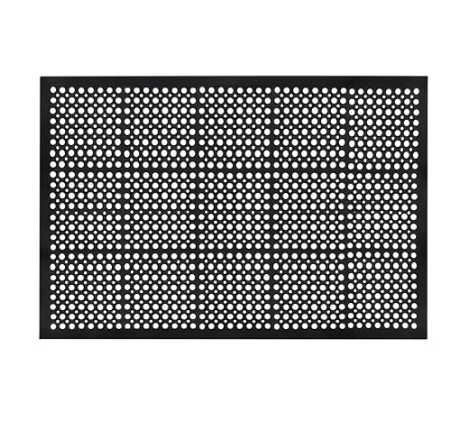 IRONGATE Rubber Doormat - Anti Fatigue Large 36x60 Rubber Floor Mat - Non Slip Indoor Outdoor Heavy Duty Commercial Kitchen Mat - Ramp Pool Restaurant Garage Big Floor Mat - Anti Slip Bar Drainage Mat - size: 36"L x 60"W x 0.5"Th