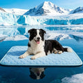 SISROL Cooling Mat for Dogs & Cats, Q-Max>0.5 Arc-Chill Fabric Washable Non-Slip Pet Cooling Pad, Thickened Portable Cooling Bed Mats for Indoor & Outdoor, Small Medium Large Pets - size: Medium