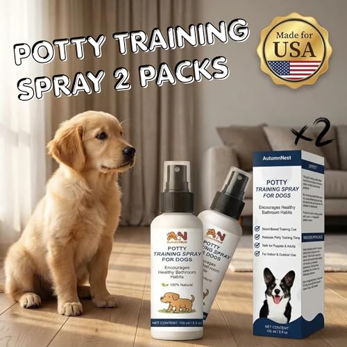 2 packs Potty Training Spray for Dogs – Puppies & Adults Dog Potty Spray - Dog Pee Here Spray for Dogs, Helps Guide Dog to Pee Pads or Designated Areas – Safe Attractant for Indoor & Outdoor Use