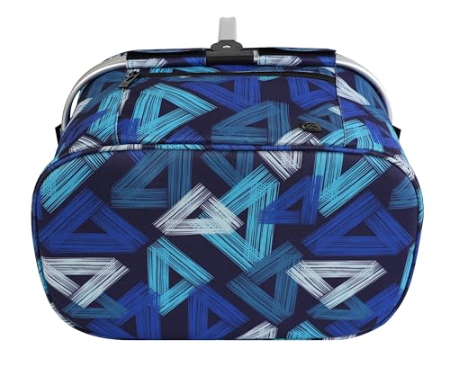 ALLCAMP Picnic Basket - Insulated Cooler, Thickening Foldable Picnic Basket with Removable Baskets & Sewn-in Frame, Basket for House Warming Gifts New Home(Triangle Pattern) - color: Triangle Pattern, size: Medium