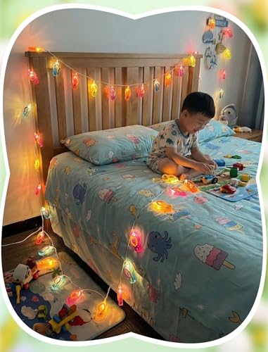 8.5FT Flip Flop String Lights 10 LED Colorful Slipper Lights – Tropical Beach Party Decorations, Waterproof Connectable Outdoor Plug in Fairy Lights for Patio Camping Luau Holiday Decor, UL Listed - color: Beach Slipper