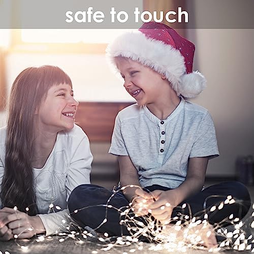 2 Pack 100 LED Fairy Lights Battery Operated with Remote, 33FT Waterproof Twinkle Lights with Timer & 8 Modes, Fairy String Light Outdoor Indoor for Bedroom Classroom DIY Christmas Decor (Cool White) - color: Cool White, size: 2 Pack