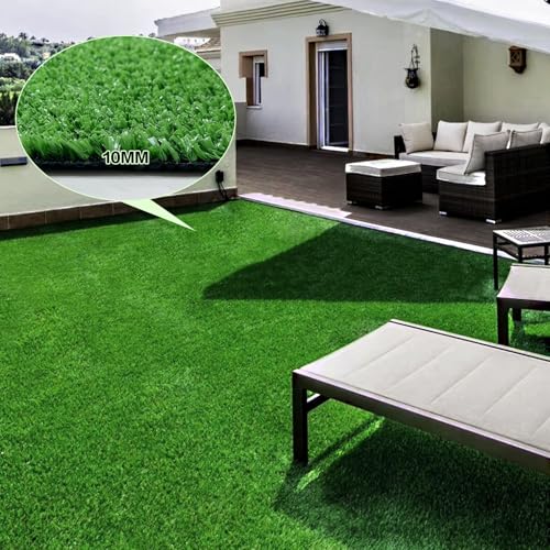 FREADEM Artificial Grass Turf Lawn, 4FTx6FT Indoor Outdoor Garden Patio Landscape Synthetic Grass Mat Party Carpet, Fake Grass with Drainage Holes, Customized Sizes, Soft for Kids and Pets - size: 4' x 6'