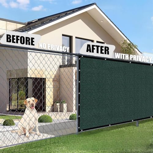 Privacy Fence Screen 3 X 15 FT, Heavy Duty Outdoor Shade Mesh Cloth for Garden, Backyard, Patio, Balcony & More – UV Protection, Windproof & Durable – Easy Installation with Grommets, Customizable - size: 3FT X 15FT