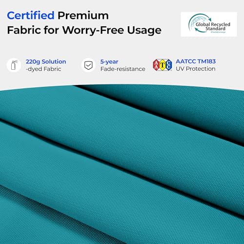 HOMSHADE 10ft Offset Patio Umbrella with Base Included, Cantilever Offset Hanging Patio Outdoor Market Umbrella UPF50+ UV Protection with Easy Tilt and Crank for Pool Deck and Garden(Light Blue) - color: Light Blue