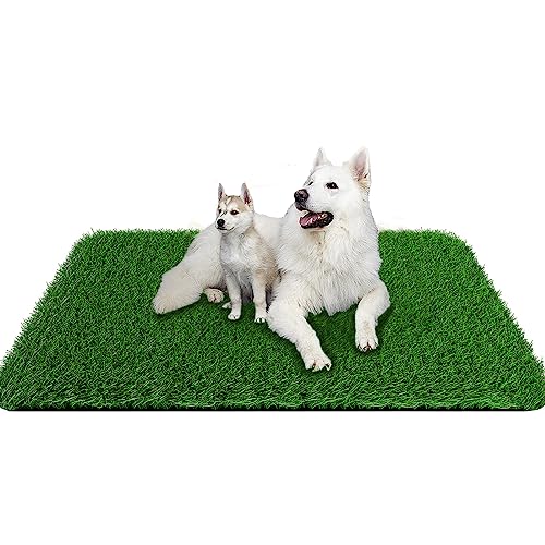 Grass Pad for Dogs 39.3 x 31.5 Inches Fast-Drain Artificial Grass for Pets Potty Training, Easy to Clean Fake Grass for Dog Indoor Outdoor Use(1 Pack) - size: 39.4x31.5 Inch