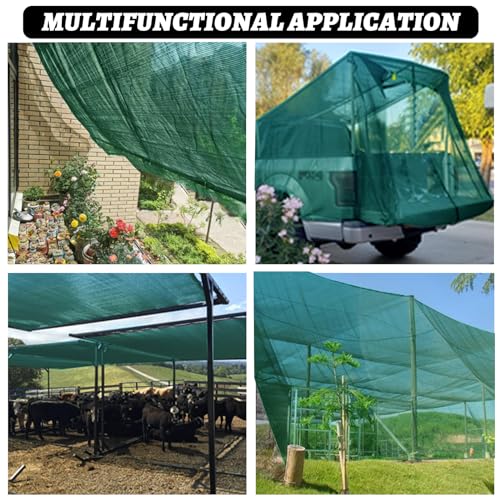 Cool Area 55% Sun Shade Cloth Mesh Tarp with Grommets for Plant Cover 6.5x16.5ft Patio Canopy Garden Pergola Greenhouse Car Barn Kennel Dark Green - color: 55% Shade-Dark Green, size: 6.5FTx16.5FT