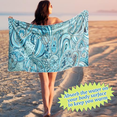 Mixweer 8 Packs Microfiber Beach Towel Bulk 60 x 28 Inch Sand Free Travel Large Microfiber Pool Swim Multi Style Beach Towel Blanket for Adult on Vacation Accessories(Bohemian Style) - style: Bohemian Style