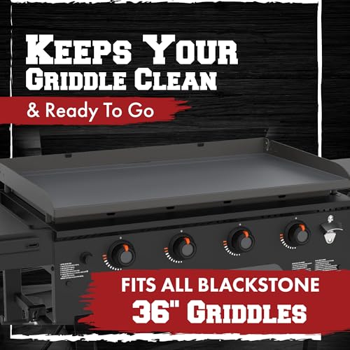Kitchen perfection 36" Premium Silicone Griddle Cover Mat for Blackstone Griddle 36 Inch - Hermetic Protection from Rust & Debris All Year, Fits All Blackstone 36 Inch Models - Food Grade Silicone - color: Gray 36 inch