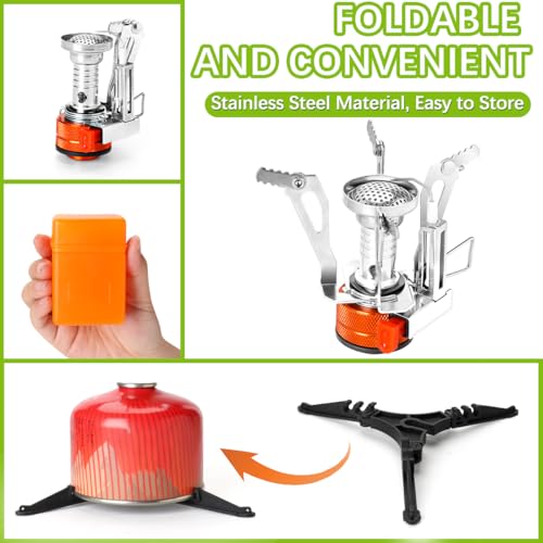 Gutsdoor Camping Cookware Set Camping Gear Campfire Utensils Non-Stick Cooking Equipment Lightweight Stackable Pot Pan Bowls with Storage Bag for Outdoor Hiking - style: 12pcs (Green)