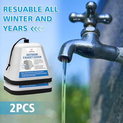 Outdoor Faucet Covers for Winter, Easy to Install Insulated Foam Protector Against Freeze for Outside Faucet Water Spigot Garden Hose Bib, Resuable, 2 Pcs - style: 2 Pcs