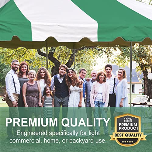 Party Tents Direct 20'x 30' Weekender Canopy Pole Tent with Sidewalls - Easy Up Canopy Tent with 120 Person Capacity - Outdoor Canopies for Parties, Weddings, and Events (Green/White) - color: Green, size: 20' x 30'