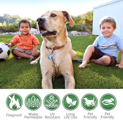 Reusable Potty Training Grass Mat for Dogs - 3FT X 5FT Artificial Turf with Drainage Holes, Washable Dog Potty Pad for Indoor & Outdoor Use, Easy to Clean, Durable & Long-Lasting - size: 3FT X 5FT