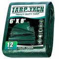 Green Heavy Duty Tarp 6x8 Feet, 12 Mil Thick Waterproof Poly Tarps Cover UV Resistant, Rip & Tear Proof with Metal Grommets Every 20 Inche - color: Green, size: 6x8 Ft