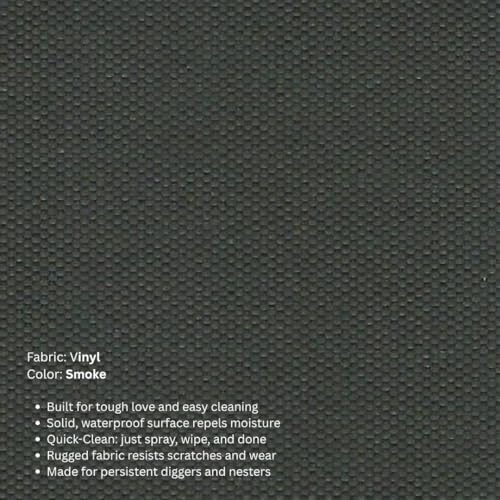 Kuranda Chewproof Elevated Crate Bed - Silver Aluminum - 30" x 20" - Vinyl - Smoke - color: Smoke, size: 30" x 20" - Silver Aluminum