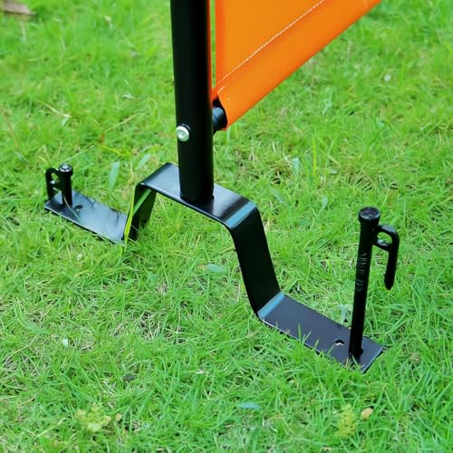 Proman Products - Galaxy 4 Panel Section Privacy Folding Screen Divider, Water Repellent Fabric Room Divider with Black Powder Coated Metal Frame for Indoors or Outdoors (Orange) - color: Orange, size: 4 Panel