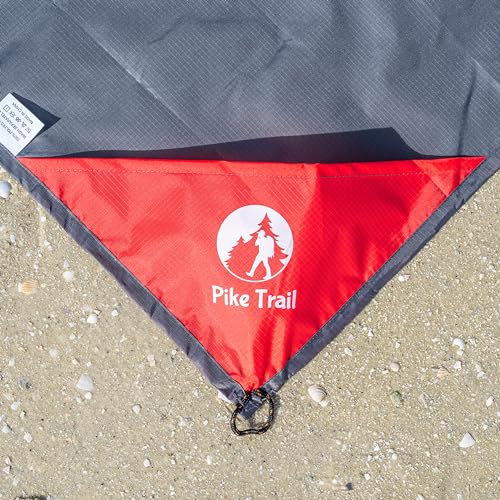 Pike Trail Pocket Beach Blanket (60 in X 56 in) – Lightweight, Sand Proof, Waterproof Picnic Blanket for Hiking, Camping, Picnics, Travel and Beach Trips - color: Cherry Red