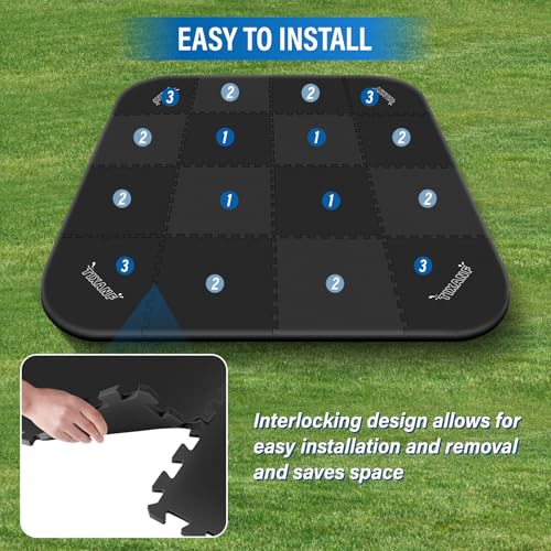 1/4" Extra Thick Hot Tub Mat,85IN Large Hot Tub Mat for Inflatable Tub,Hot Tub Pad Foundation,Eva Foam Padding for Indoor Outdoor,Inflatable Hot Tub Accessories - size: Square-1/4"