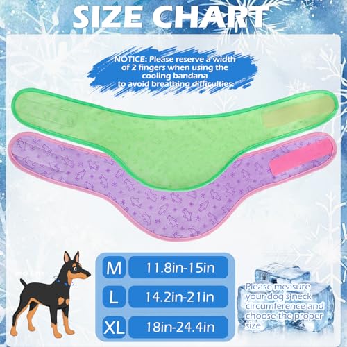 EXPAWLORER Dog Cooling Bandana - 2 Pack Instant Cooling Dog Bandanas, Chill Out Pet Cool Scarf Summer Essentials Ice Neck Cooler Wrap, Prevent Sunstroke for Small Medium Large Dogs, Purple Green XL - color: Purple & Green, size: X-Large