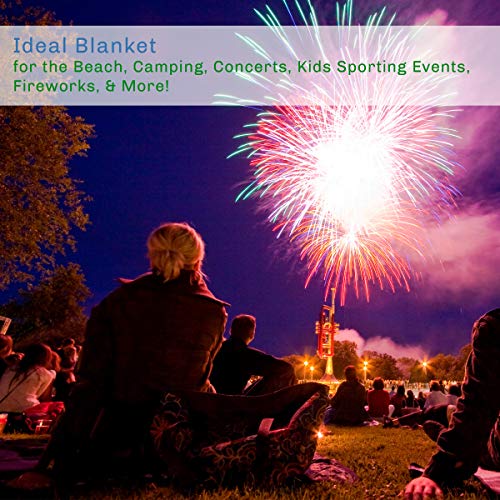 Outdoor Picnic Blanket with Foam Padding - Waterproof and Foldable Beach Mat for Travel, Camping, Festivals, and Sports by Wakeman (Red Plaid)