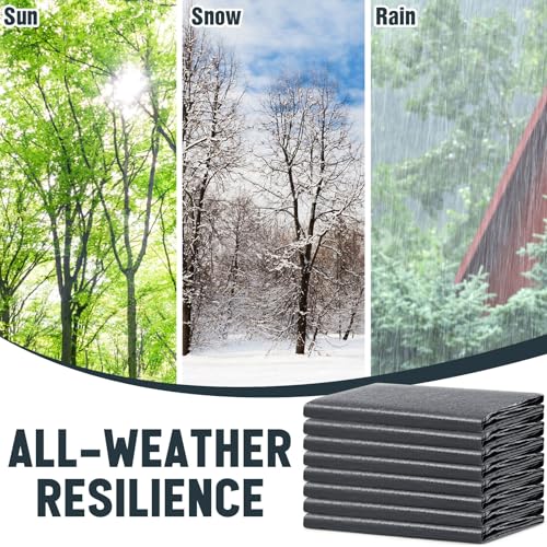 8 Pack 6 x 8 ft 5.5 Mil Large Tarps Heavy Duty Waterproof Tarp Multi Purpose Tent Cover for Home Boats Cars Camping Patio Furniture Roof Emergency Rain Protective Cover, Gray - color: Gray, size: 6 x 8 ft