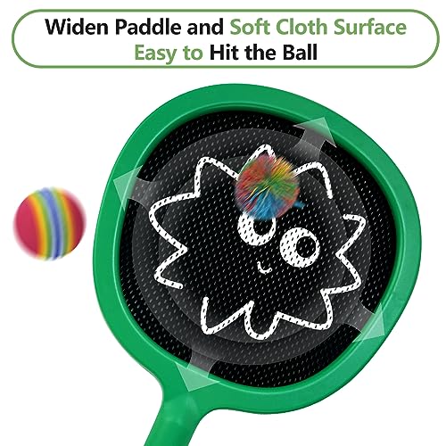 Portable Paddles and Bouncy Balls Set for Kids or Adults’ Indoor Outdoor Activities, Sport Game for Beginner or Intermediate, Swing Racket in Beach Pool Backyard Playground Lawn Park or Court - style: Casual