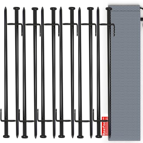 Heavy Duty Steel Tent Stakes - Tarp Pegs Camping Stakes for Outdoor Camping Canopy and tarp, 12 inch 8/10/12PC Pack