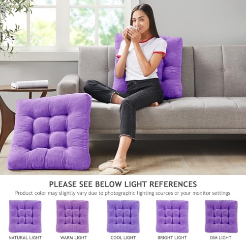 Degrees of Comfort Floor Cushion 22: Square Purple 22x22x4 Gusset Square-1PK - color: Purple, size: 1 Pack