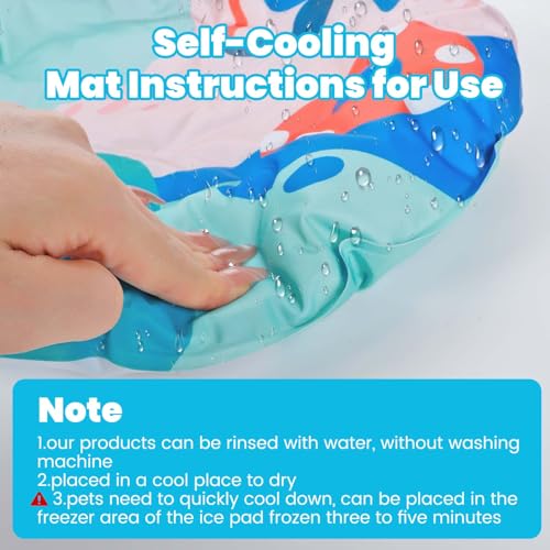 Pet Cooling Mat for Dogs Cats, Thickened Durable Cooling Pad Washable for Small Pets, Indoor & Outdoor Summer Use