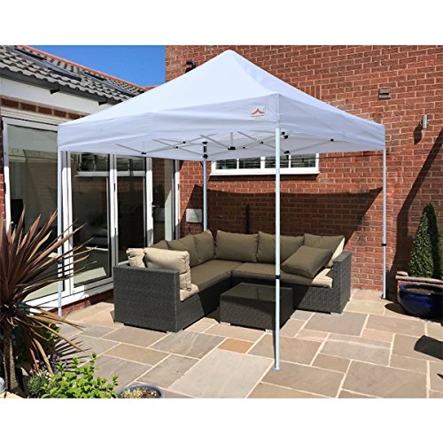 10'x10' Pop Up Canopy Tent Commercial Instant Shelter with Heavy Duty Roller Bag, 4 Canopy Sand Bags, 10x10 FT Lake Blue - color: Lake Blue