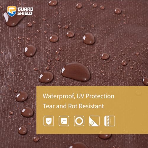 GUARD SHIELD Tarp 12x16 Feet Waterproof Brown/Silver Tarps 8Mil Multi Purpose UV Resistant Cover for Outdoor,Camping,Tent,Boats - color: Brown/Silver, size: 12x16 Feet