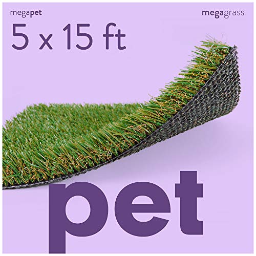 7.5 x 7 Feet Artificial Grass Mat for Dogs [Deluxe Realistic Synthetic Pet Turf Rug, Fake Grass Carpet for Puppy Potty Training Patch, Indoor or Outdoor Pee Pads] - color: Custom Width - 7.5 FT, size: 7.5Ft x 7Ft = 52.5 SqFt, 29.26 lbs