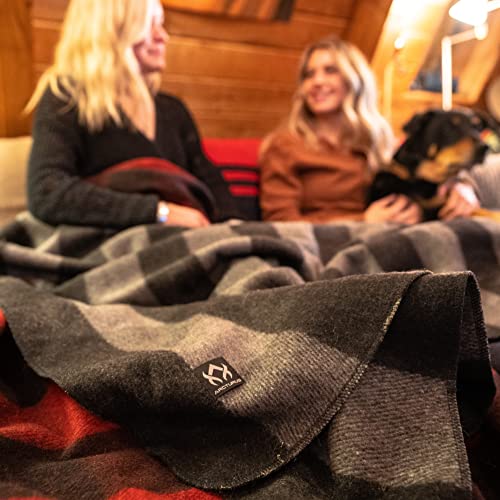 Arcturus Military Wool Blanket - Warm, Thick, Washable - Great for Outdoors, Camping, Stadium Blanket, Picnics, Travel - Car & Bushcraft Survival Kits - color: Gray Buffalo
