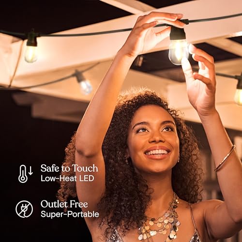 Brightech Ambience Pro USB Powered String Lights - 24 Ft Commercial Grade Waterproof String Lights, Outdoor Shatterproof Patio Lights for Camping, Christmas, Backyard, Porch - 1W LED Soft White Light - color: (3000K) Soft White