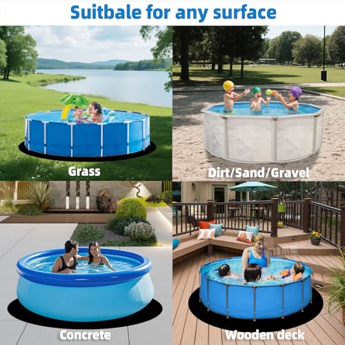 Upgrade Thicken 10ft Round Pool Liner Pad for Above Ground Pool, 300g/㎡ Seamless Swimming Pool Mat, Under Pool Padding, Puncture Protection, Extend Liner Life, Durable Geotextile Material Eco-Friendly - size: Round 10 FT