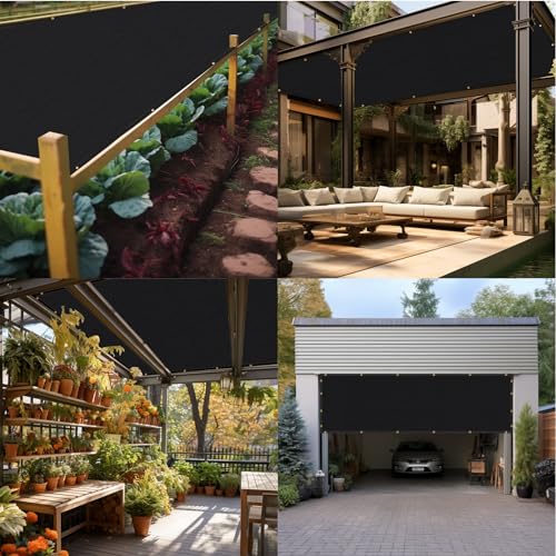 Artpuch Outdoor Pergola Shade Cover 4x6 FT Sun Shade Cloth with Grommets Black Commercial Grade Patio Privacy Screen Shade Canopy (Customized Available) GN04 - color: Black, size: 4' X 6' Customized
