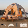 SENLEETO Inflatable Tents for Camping, Large Inflatable Camping Tent with Hand Pump, Easy Setup Tents for 4-6 People, Portable Glamping Tent - size: Dome -177 inch*177 inch*98.4 inch with canopy