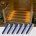 DetarZinLED Solar Deck Lights, 6 Pack Waterproof LED Path Lights, Outdoor Solar Step Lights, Solar Powered Light Bar for Stairs, Driveway, Walkway, Pathway, Dock, Porch, Warm White - size: 6pcs Warm White Bar