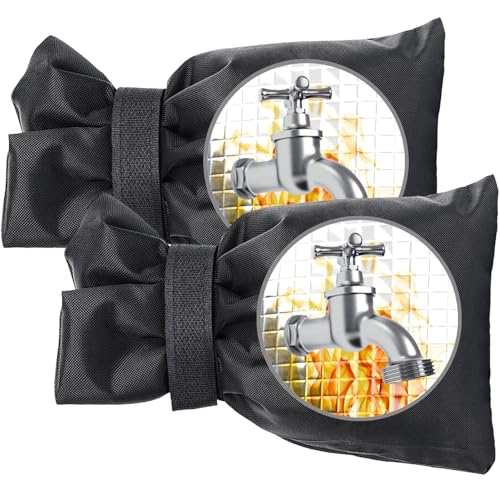 Outdoor Faucet Covers for Winter, Actgan 8.3"H x 6"W Thickened Outside Garden Faucet Socks for Freeze Protection, Reusable Insulated Faucet Covers, 2 Pack, Black - color: 2 Piece 8.3"H x 6"W Black