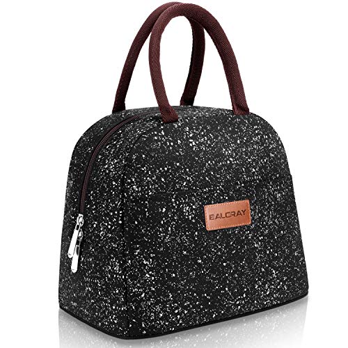 BALORAY Lunch Bag for Women Men Insulated Lunch Box for Adult Reusable Lunch Tote Bag for Work, Picnic or Travel (Black Starry) - color: Black Starry, size: M