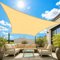 Artpuch Sun Shade Sail, 10'X14' Sand Rectangle Curved Edged Sun Shade, Commercial Grade 185GSM HDPE UV Permeable Outdoor Shade Cloth for Deck, Backyard, Patio (Custom Sizes Made)